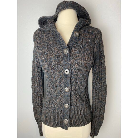 Caslon Sweaters - Caslon Sz Med Wmn Cable Knit Fisherman Sweater, button up, hoodie, fishermancore